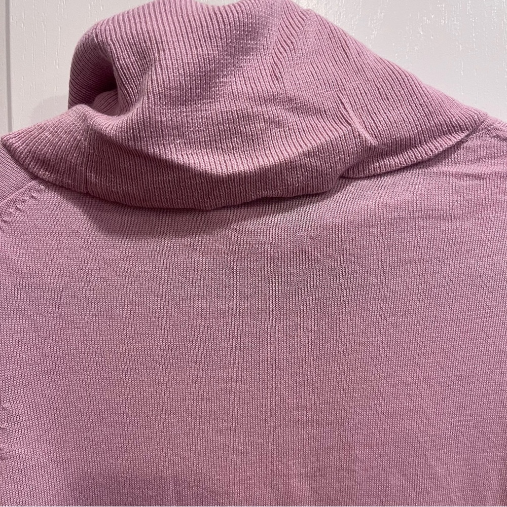 Talbots 100% Merino Wool Cowl Neck Sweater Light Pink Small Minimalist Soft - Picture 8 of 9